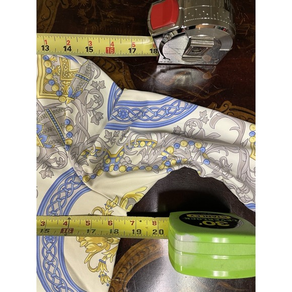 J McLaughlin‎ Sig T Paisley Damask Regal Yellow Blue Gray Quiet Luxury Top M - Picture 5 of 10